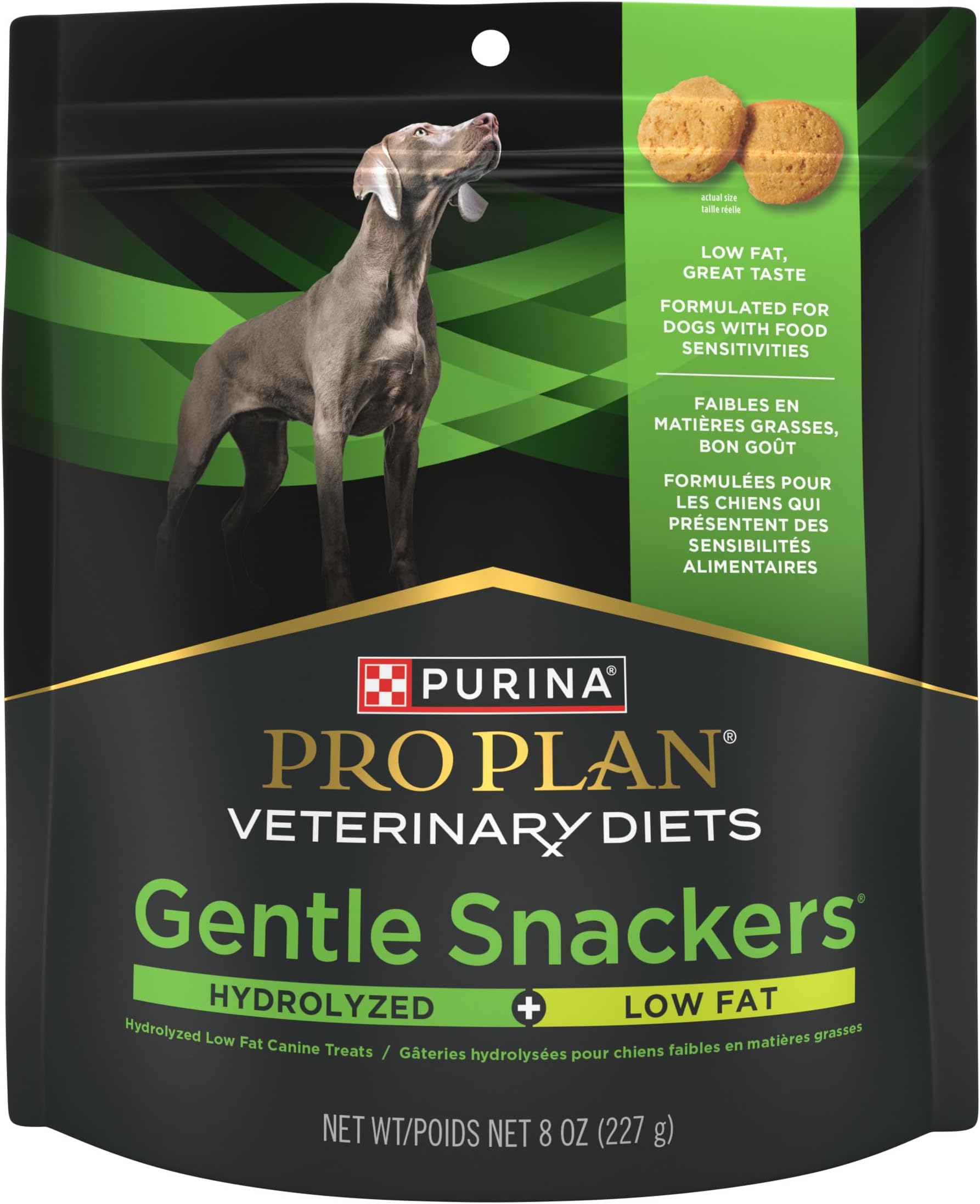Pro Plan Veterinary Diets Purina Gentle Snackers Hydrolyzed Plus Low Fat Dog Treats - 8 oz. Pouch