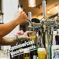 Vista 7 de Mango de grifo de barril de acero inoxidable para Kegerator - Grifo de cerveza casera estadounidense de rosca estándar de 3/8 pulgadas