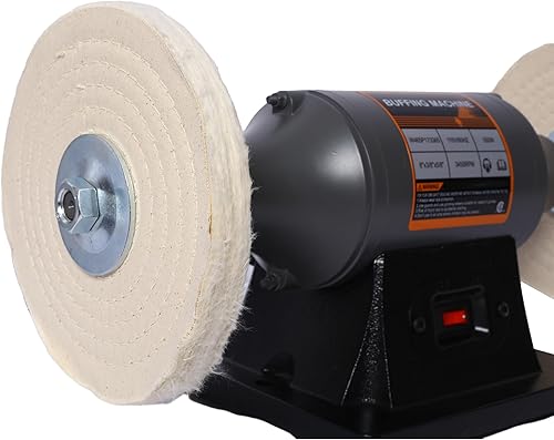 Miniatura 4 de Pulidora eléctrica de 8 pulgadas, incluye 4 ruedas de pulido Thic de 80 capas, máquina de pulido ideal para pulir metal, joyas, cuchillos, jade y