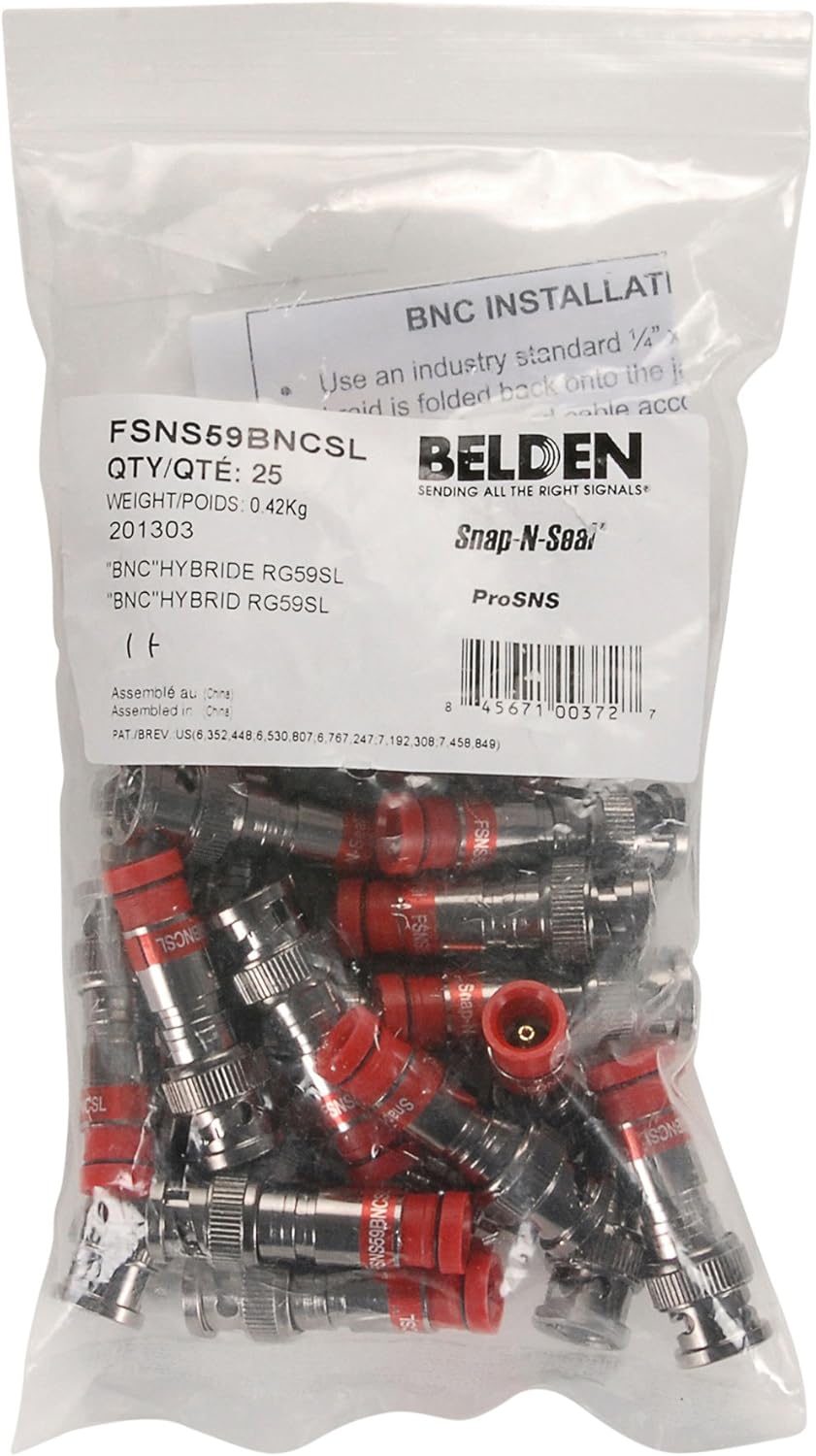 Best Belden RG59 BNC Connectors 25 Pack Popular Belden RG59 BNC Connectors 25 Pack