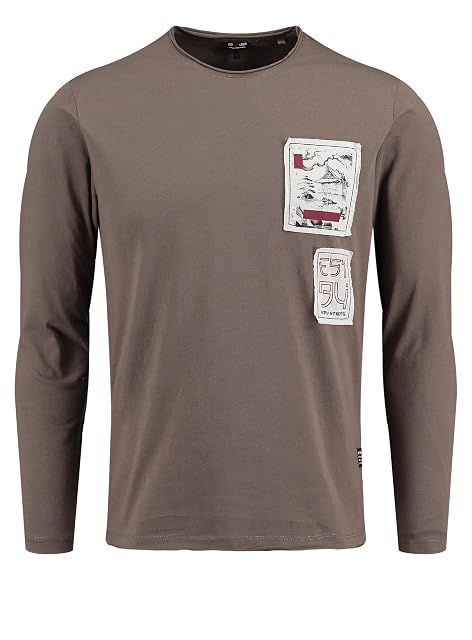 KEYLARGO Męska bluza Klfocus Round Ls, Mud Brown (1607), XXL
