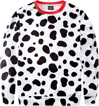 Funny World Mens Animal Print Sweatshirts Long Sleeve Graphic Halloween Cosplay Shirts