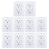 Vista 8 de Tomacorriente GFCI de 20 Amperios, Receptáculo GFI Resistente a Manipulaciones con Indicador LED, Interruptor de Circuito de Falla a Tierra