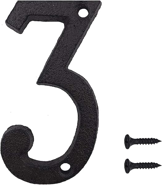 INCREWAY Numéros de maison en fonte 7,5 cm