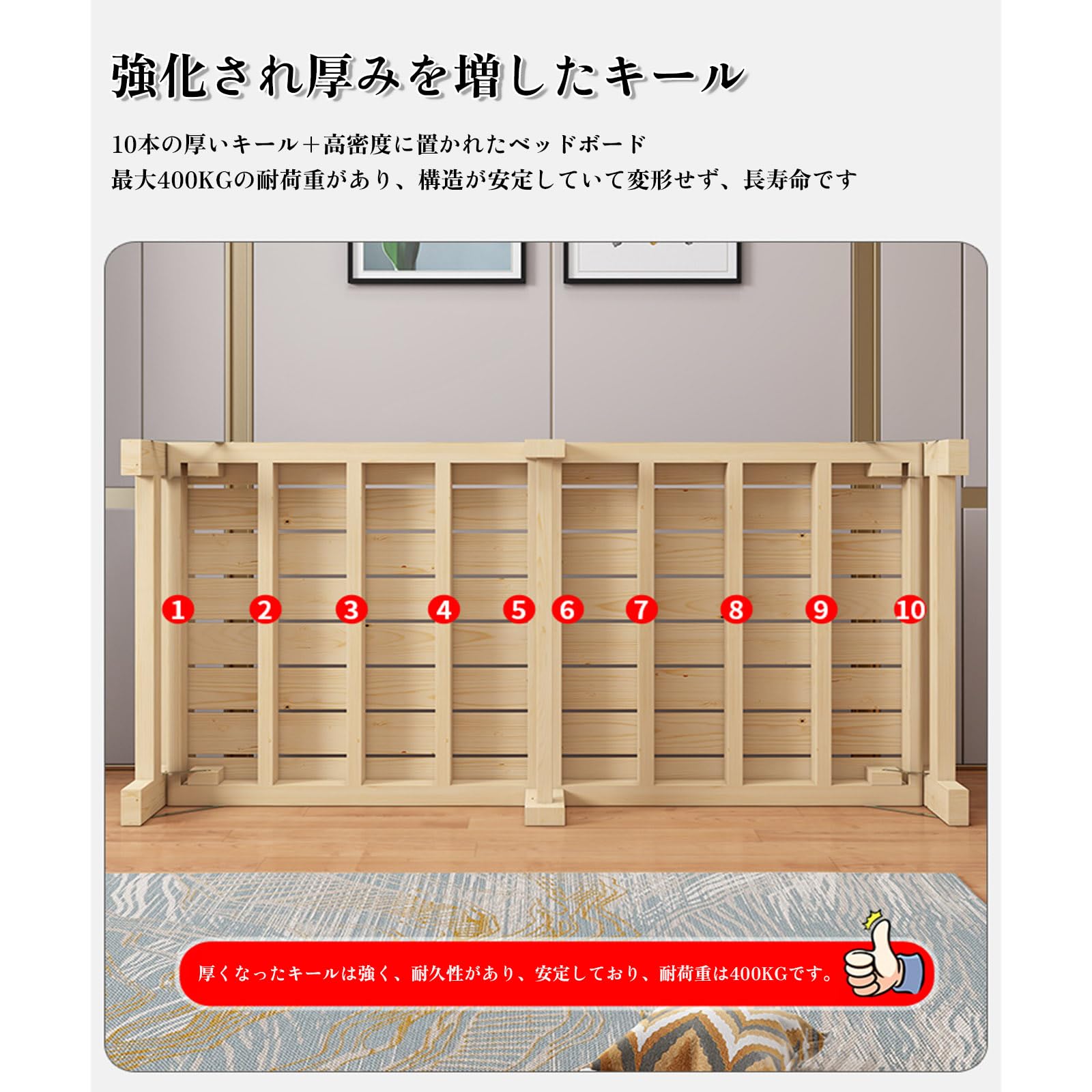 Amazon｜2つ折り 折りたたみベッド シングル すのこベッド シングル