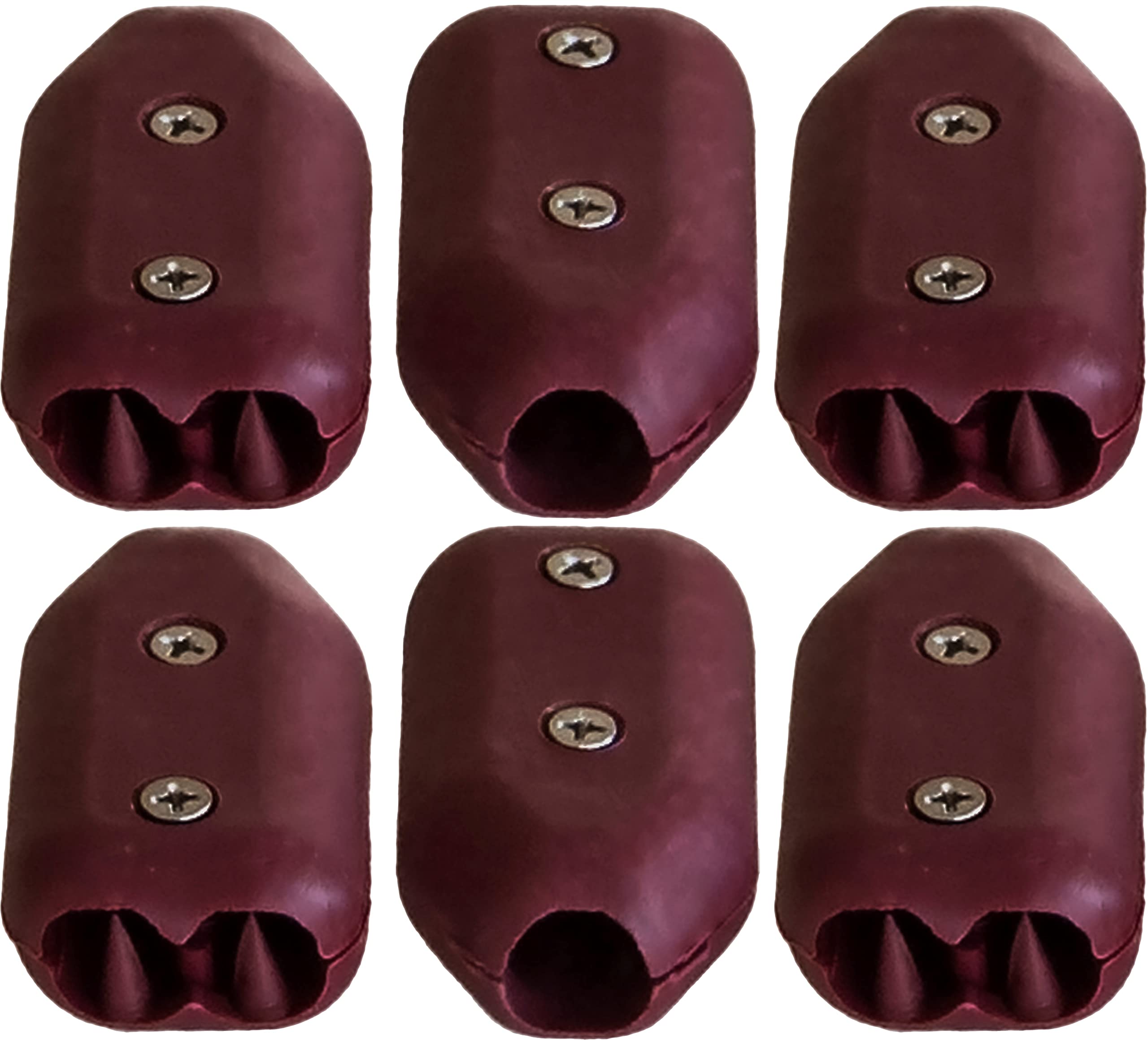 5/8 Inch E-Z-TY Reusable Rope Clamps - SIX (6) PACK SIZE (Red)