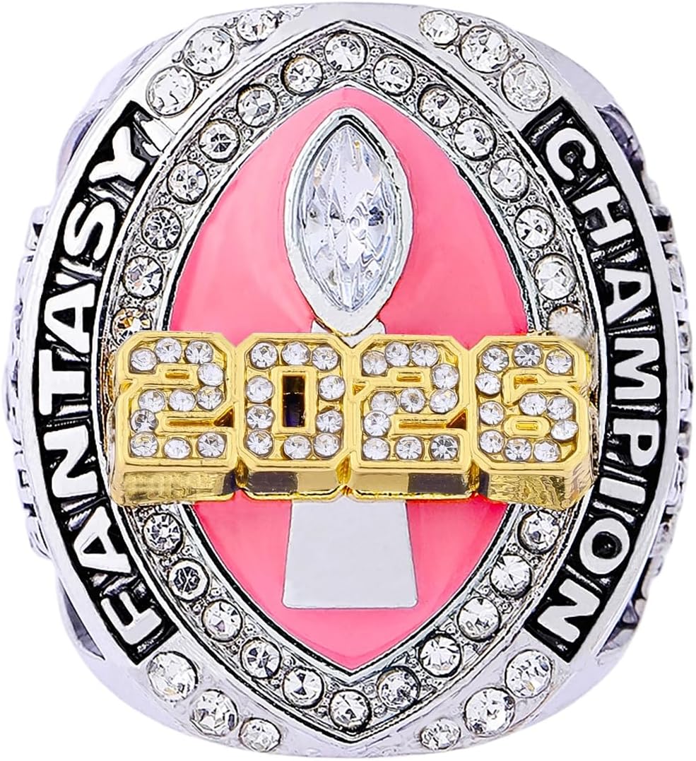 2026 Fantasy Football Championship Ring Heavy FFL Champion Trophy Ring Award Trophy for Fantasy Football League Winner