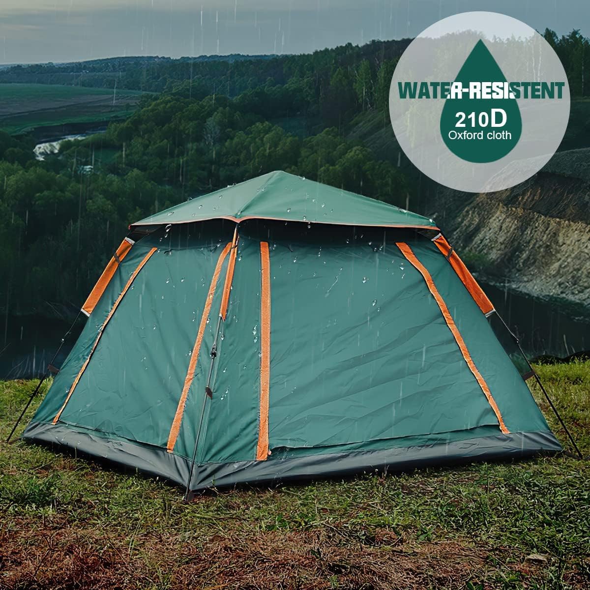 Tienda de Campaña Pop up Automática 4 Personas Resistente al Agua y Viento