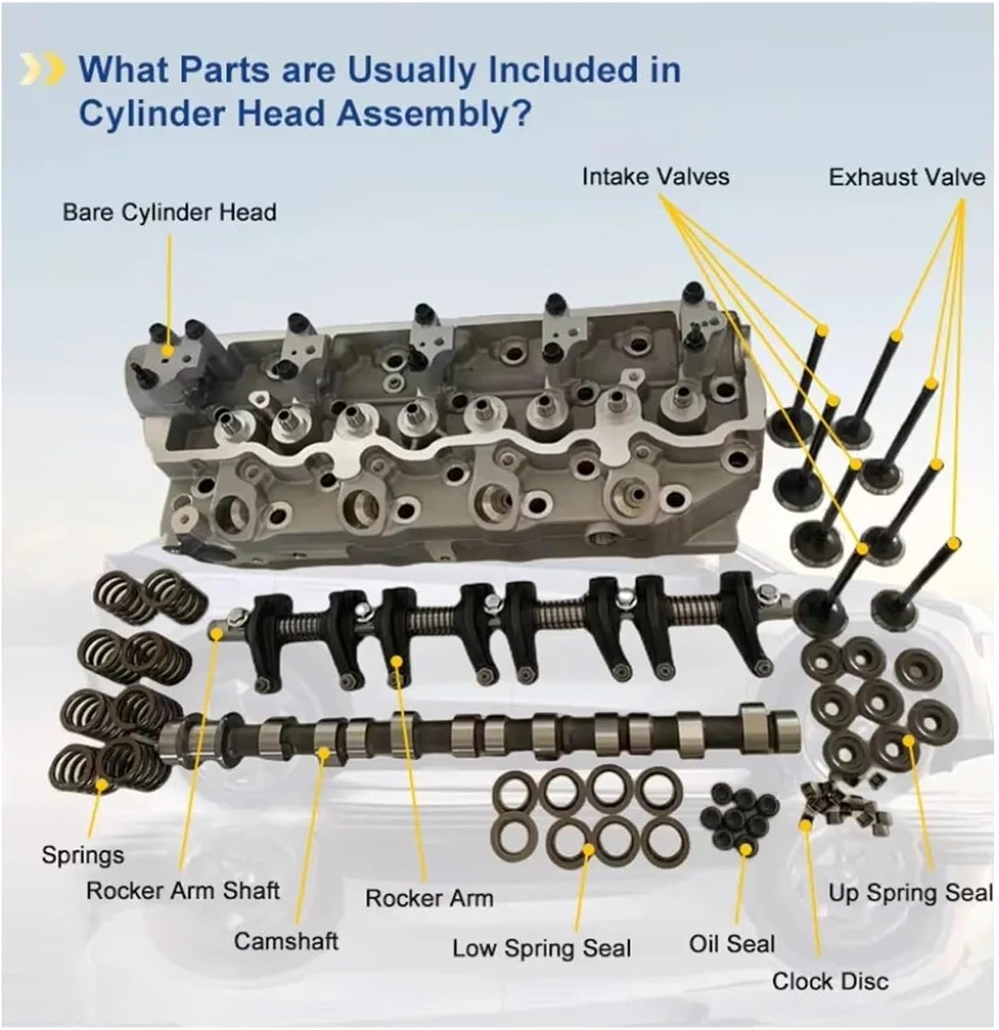 Cylinder Head Assembly Compatible With Mitsubishi MK Triton 2.8 LT Diesel Engine 4M40 4M40TME202621 908515 ME202620 ME193804