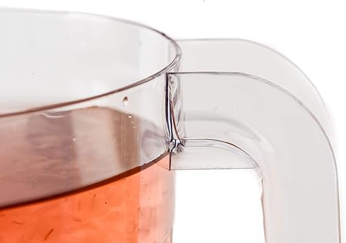 Miniatura 4 de [Paquete de 50] Jarra de bebidas de plástico transparente de 50 onzas, jarra de bebidas resistente a la rotura, ideal para restaurantes y catering a