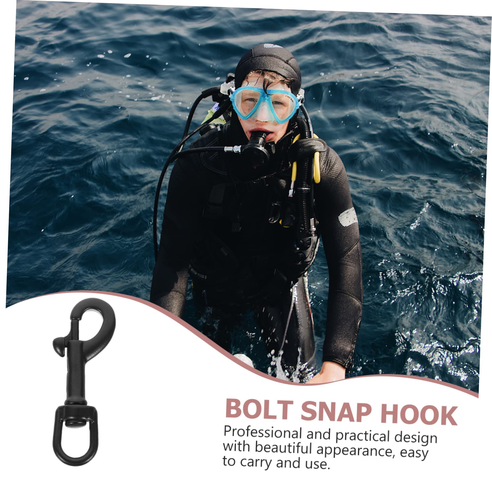 GALPADA Stainless Steel Diving Hook Single Swivel Snap Hook for for Outdoor Activities Diving Gear