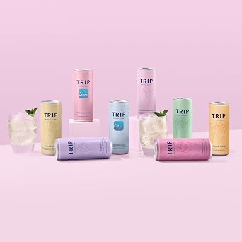 TRIP Ultimate Sampler Pack Sparkling Drink with 120MG calming Magnesium Citrate + Lion’s Mane + Chamomile + Lemon Balm. Low Calorie, No Added Sugar and Vegan (Pack of 12 x 250ml)