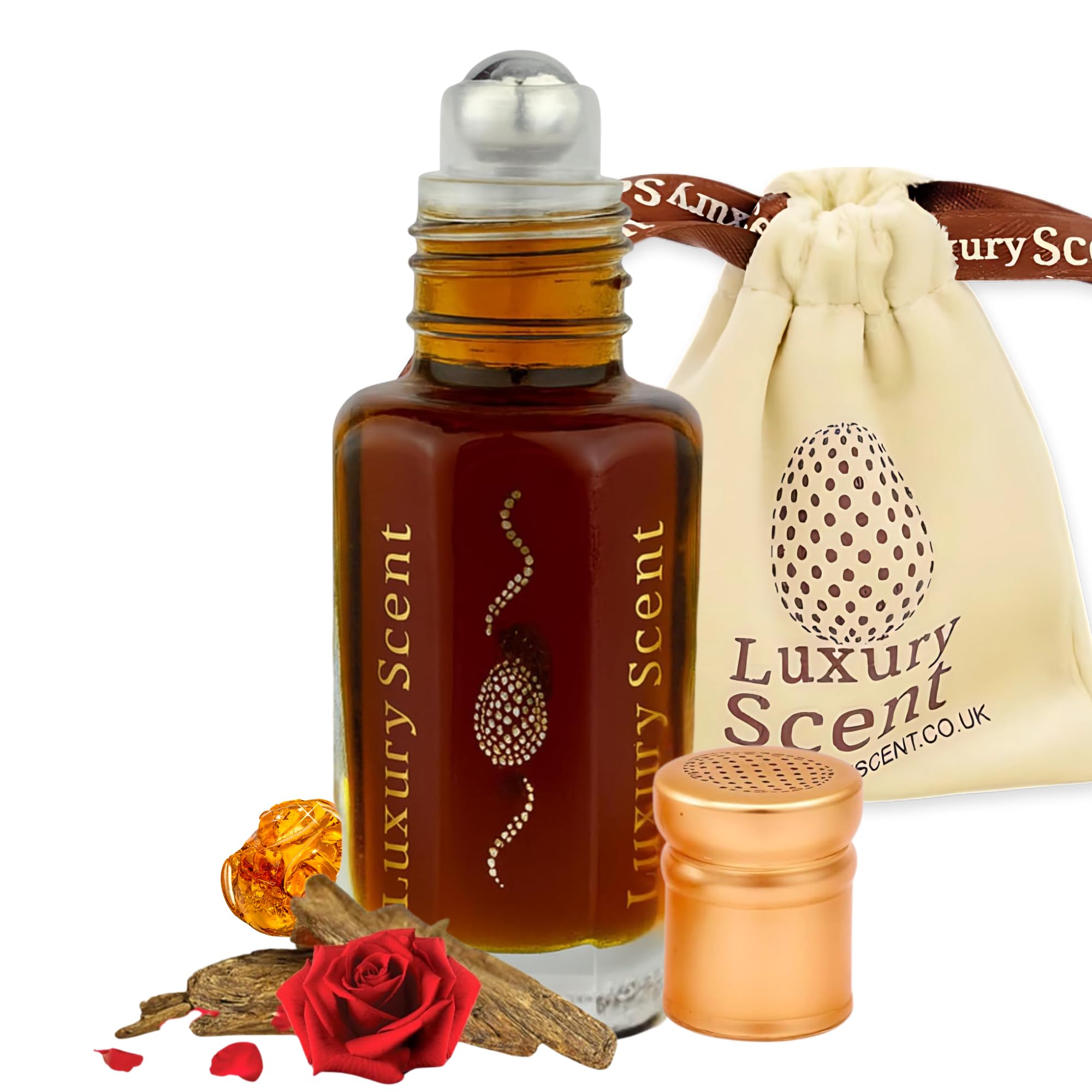 Perfume Oil Scent of Dubai Roll-On 12ml – Long Lasting Alcohol Free Arabian Attar – Premium Quality Unisex Fragrance with Warm Woody Floral Musky Oriental Notes for Men and Women