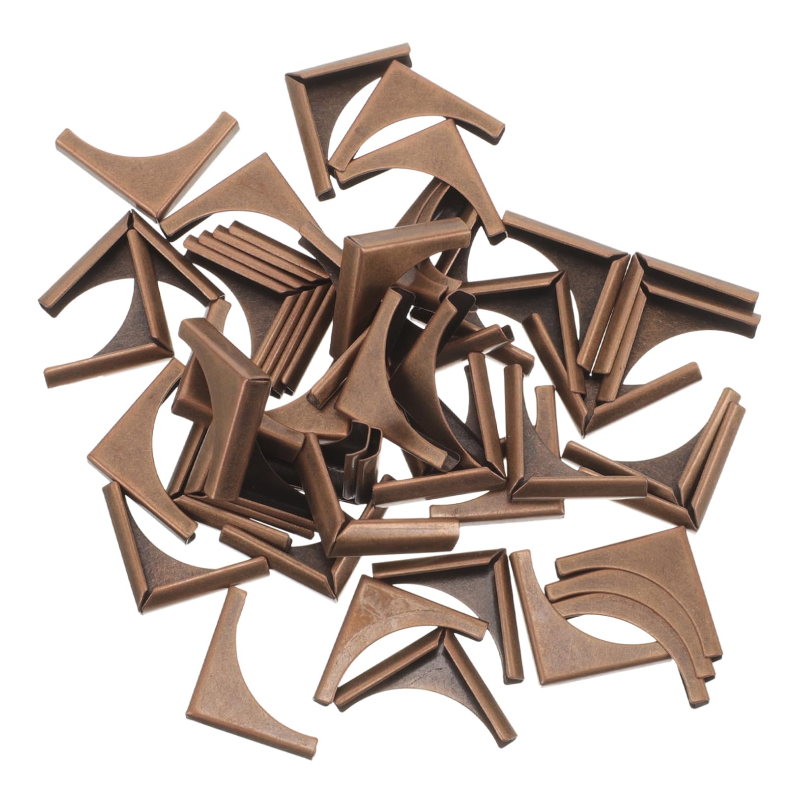HAWILLOSCH 50pcs Metal Corner Guard for Scrapbook Photo Album Notebook Corner Cover Metal Protector Retro Scrapbooking Supplies
