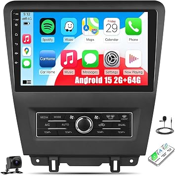 2G+64G Android 15 Car Radio for Ford Mustang 2010 2011 2012 2013 2014