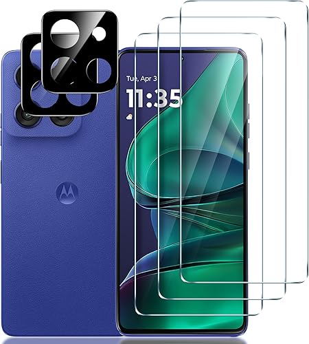 Miniatura 9 de LYWHL Paquete de 3 protectores de pantalla de vidrio templado para Samsung Galaxy S23 Plus / S23+ con 2 protectores de lente de cámara, compatible