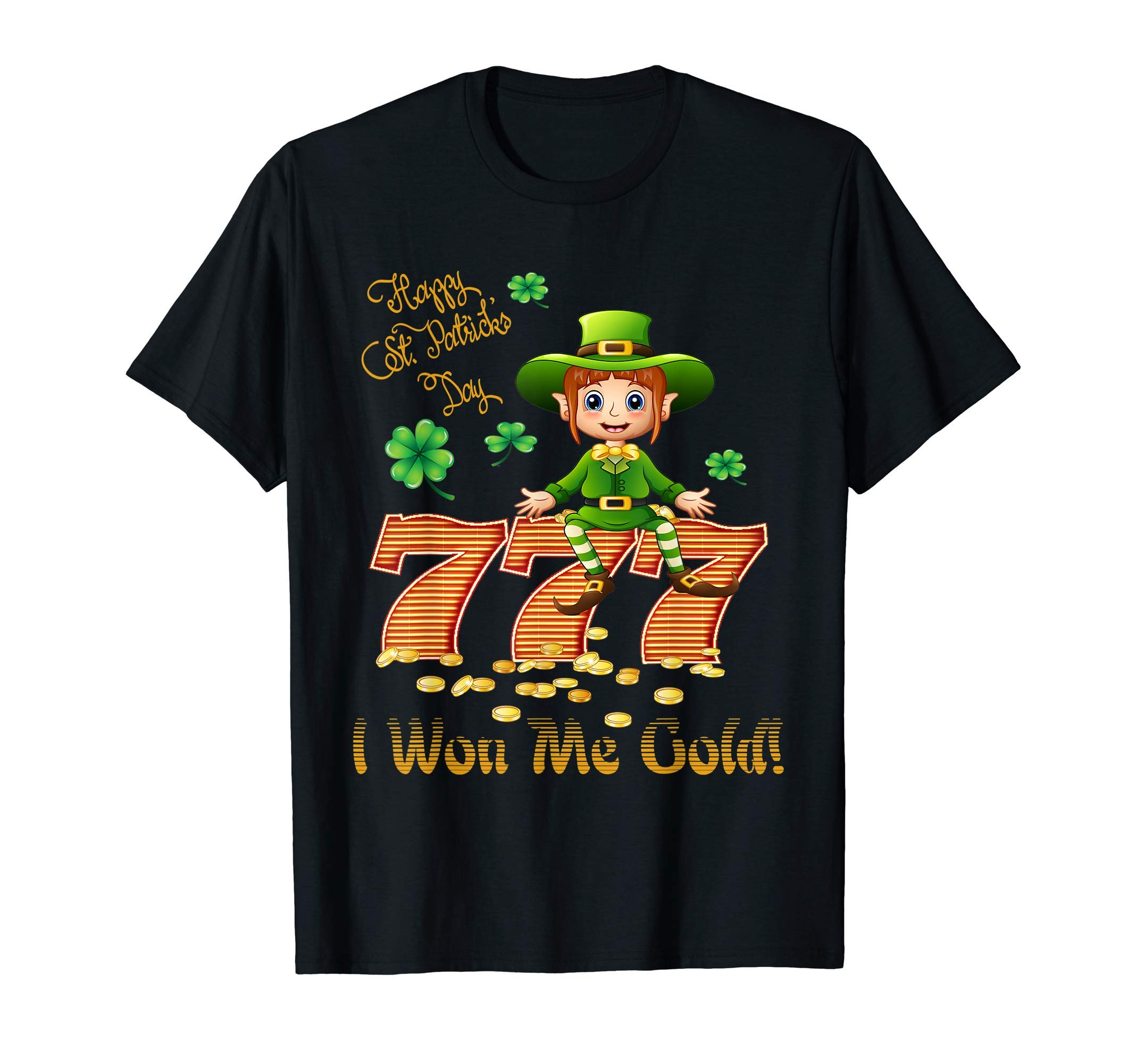 Happy St. Patrick's Day Leprechaun Lucky 777 T-Shirt