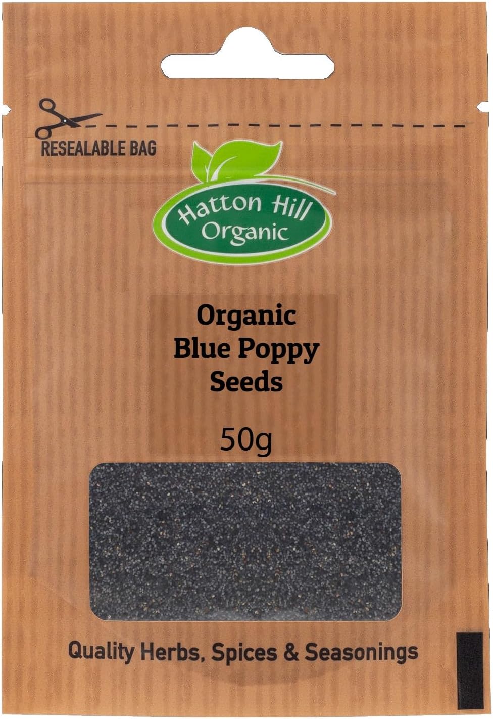 Organic Blue Poppy Seeds 50g by Hatton Hill Organic