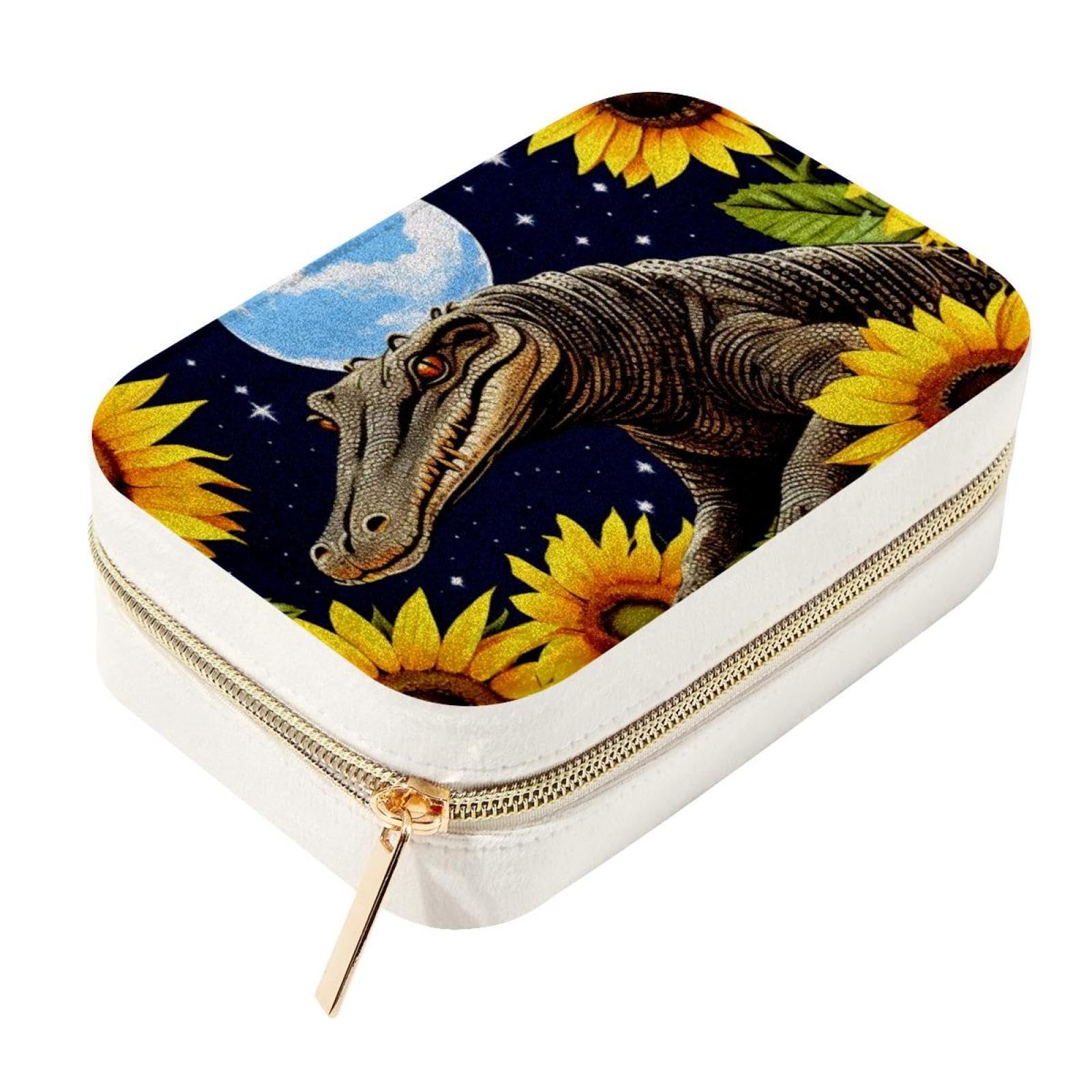 Boîte à bijoux de voyage portable motif tournesol pour ne plus jamais emmêler vos colliers