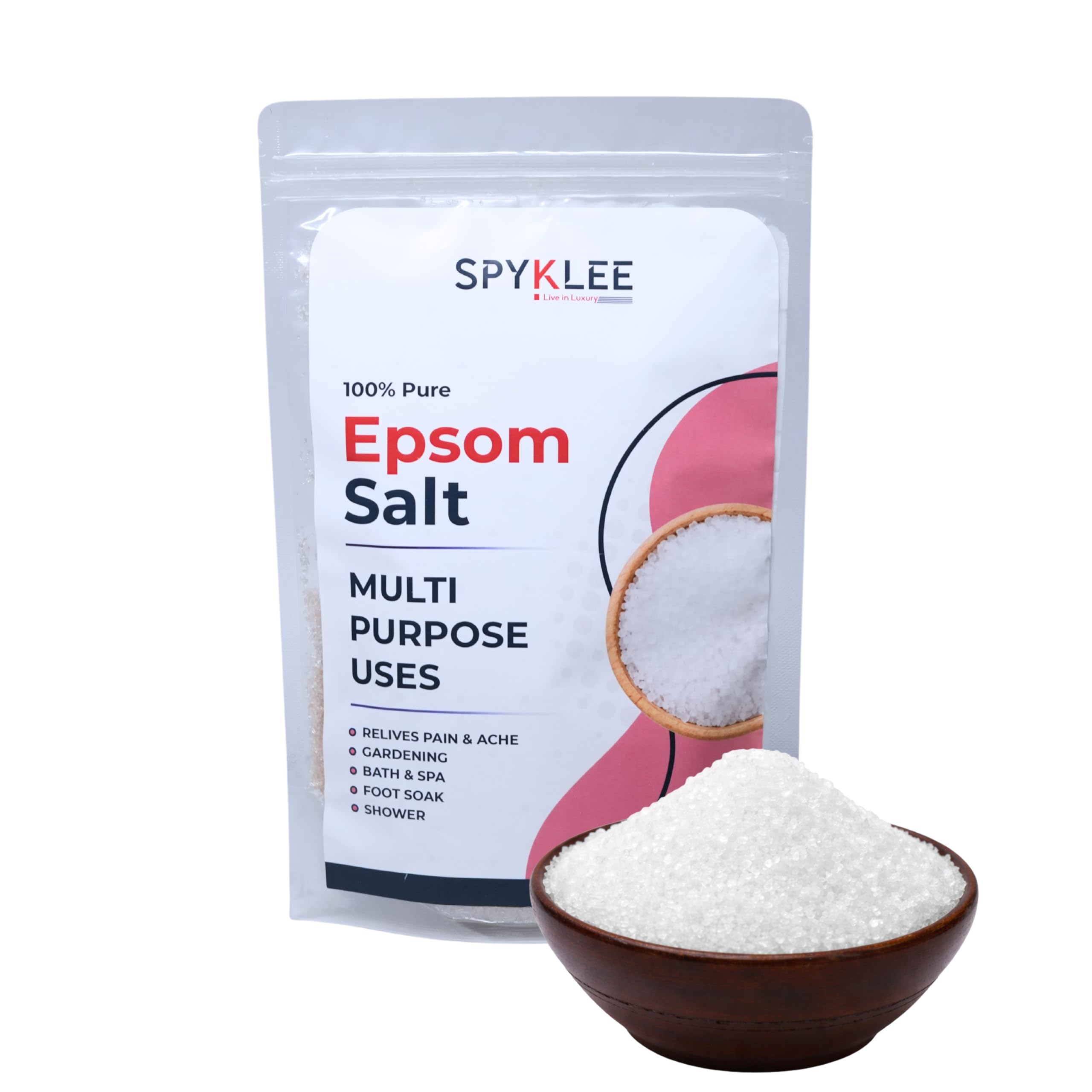Epsom Salt 900g | 100% Pure Multi-Purpose Magnesium Sulfate Crystals | for Relaxation, Foot Soak, Muscle Relief, Spa, Shower & Gardening Use | Natural Bath Soak Salt-image-32