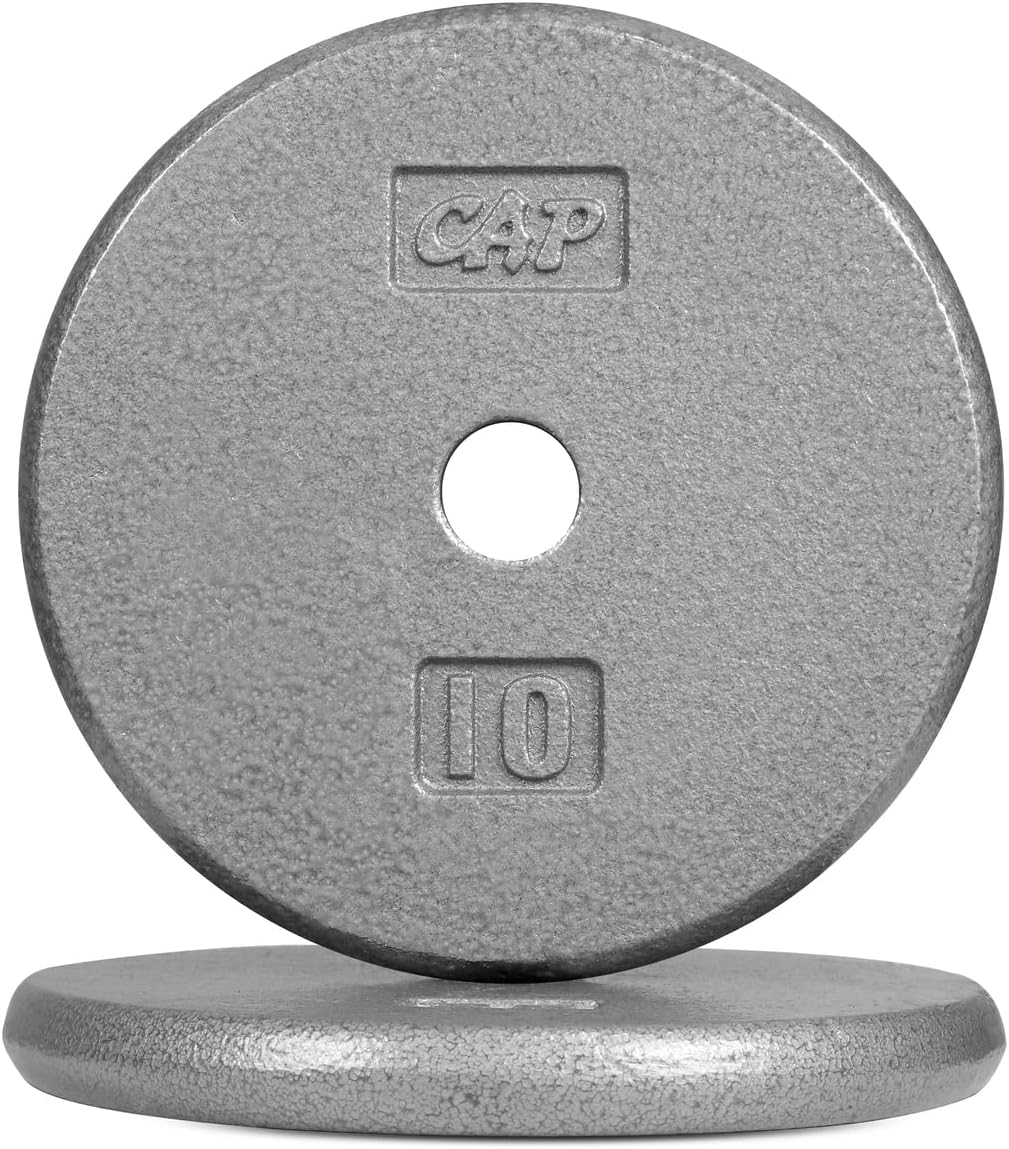 WF Athletic Supply トラディショナル/クラシック 1インチ穴標準ソリッド鋳鉄ウェイトプレート &ndash; 筋力トレーニング