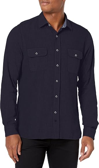 Hickey Freeman Mens Long Sleeve Button Down Regular Fit Shirt