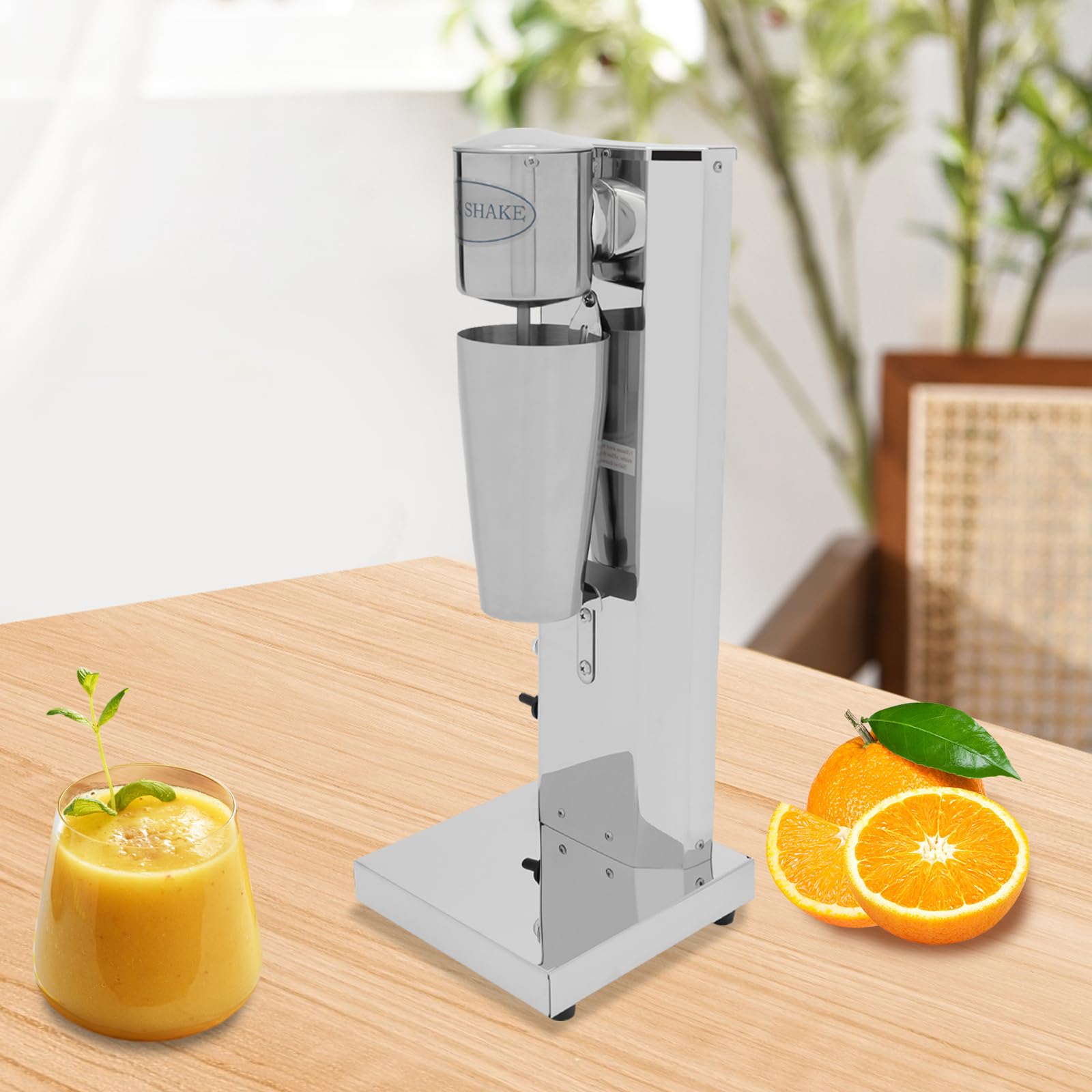 DNYSYSJ 18000rpm Electric Milkshake Maker Drink Mixer,Commercial Single Head Milkshake Mixer Kit W/ 650ml Cup,For Coffee Shops,Beverage Stores, Silver, DN011