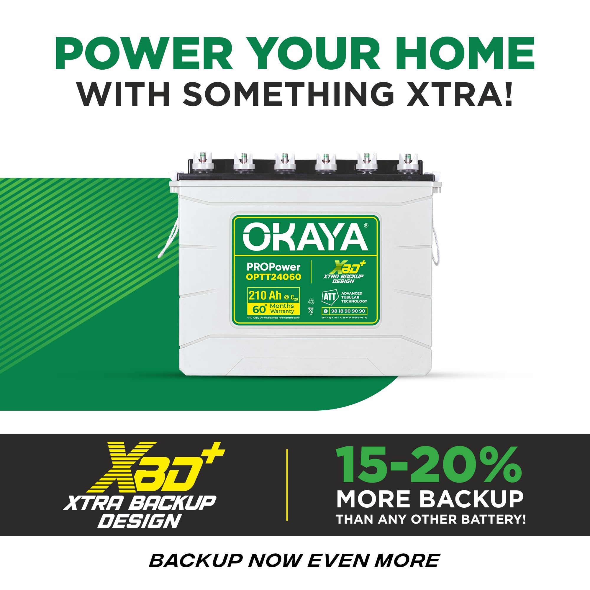 OKAYA OPTT24060 210 AHAh Inverter Battery thumbnail 4