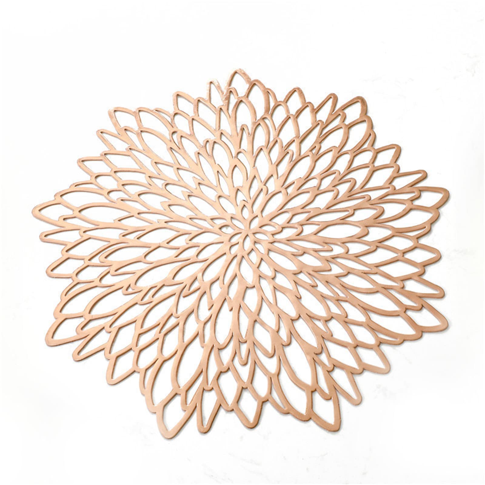 Manteles Individuales de 4/6/8/10 Uds, Redondos PVC esteras de Comedor Antideslizantes Resistentes al Calor para la decoración de la Mesa Las Fiestas de Bodas de Navidad
