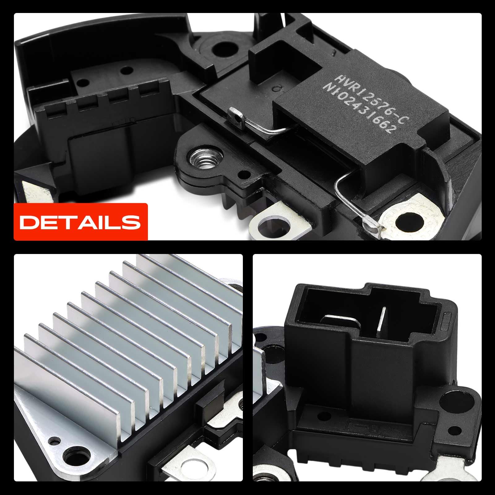 Frankberg Regolatore dell'Alternatore Regolatore di Tensione 2-Poli Compatibile con Feroza Hard Top F300 Feroza Soft Top F300 Hijet Furgone S85 Hijet Pianale/Telaio Porter Furgone Replace# 133872