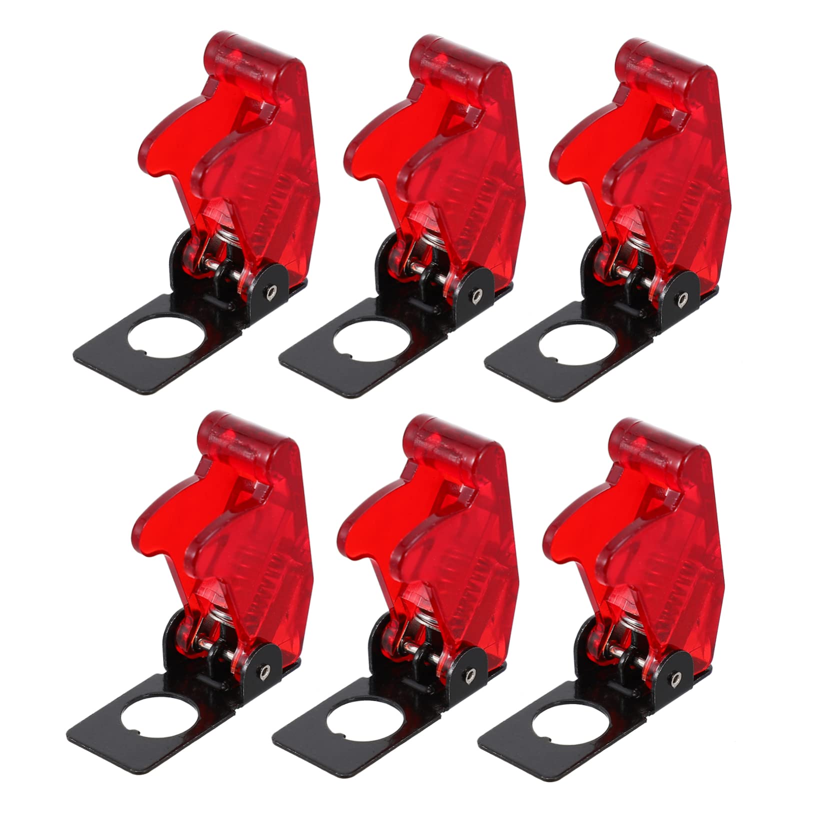 LIFKOME 6-Pack Waterproof Safety Covers for Toggle Switches Red Dustproof and Waterproof Switch Guard