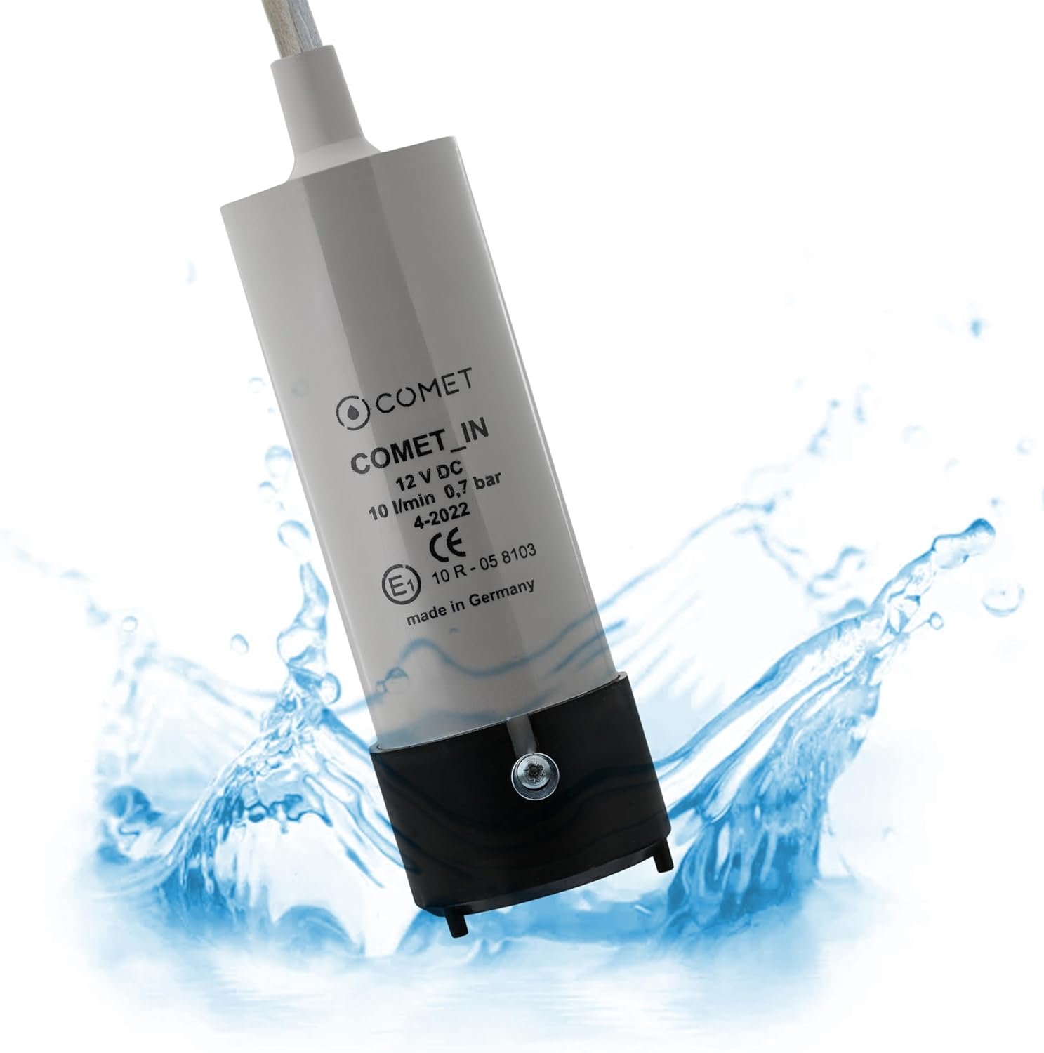 Submersible Water, Fuel and Diesel Transfer Pump 12V | Portable and small - Produces 2.69 GPM |Ideal solution for Barrel, Tank, Camper, Trailer, RV, Boat