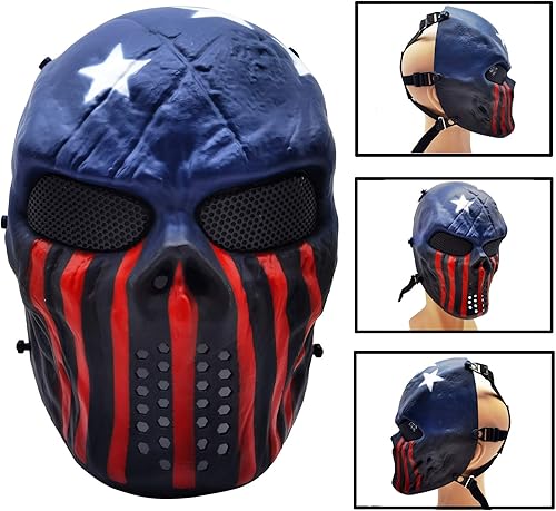 Miniatura 3 de Máscara de calavera Airsoft máscara protectora CS de paintball máscara de esqueleto de cara completa