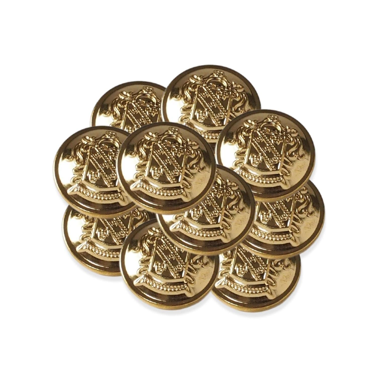 Amazon | [Taiko] ボタン (10個セット) 飾りボタン 金ボタン 