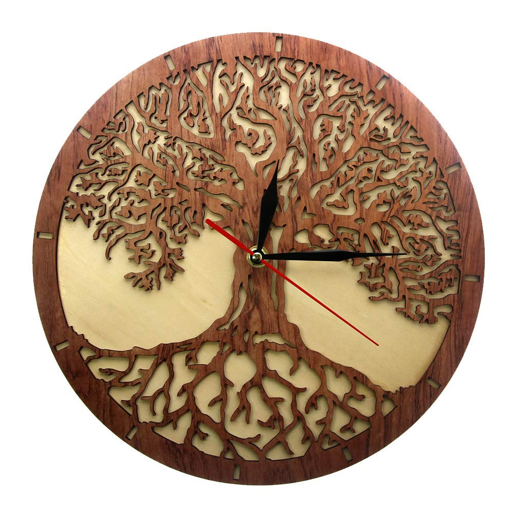 Arbre de Vie Horloge Murale Cadeau pendaison de cremaillere original decor de maison