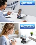 NANAMI Chargeur sans fil magnétique pour iPhone 17 16 15 14 13 12, 25W Stand de recharge rapide, MagSafe Chargeur compatible avec le réglage automatique LED pour le bureau & Table de chevet