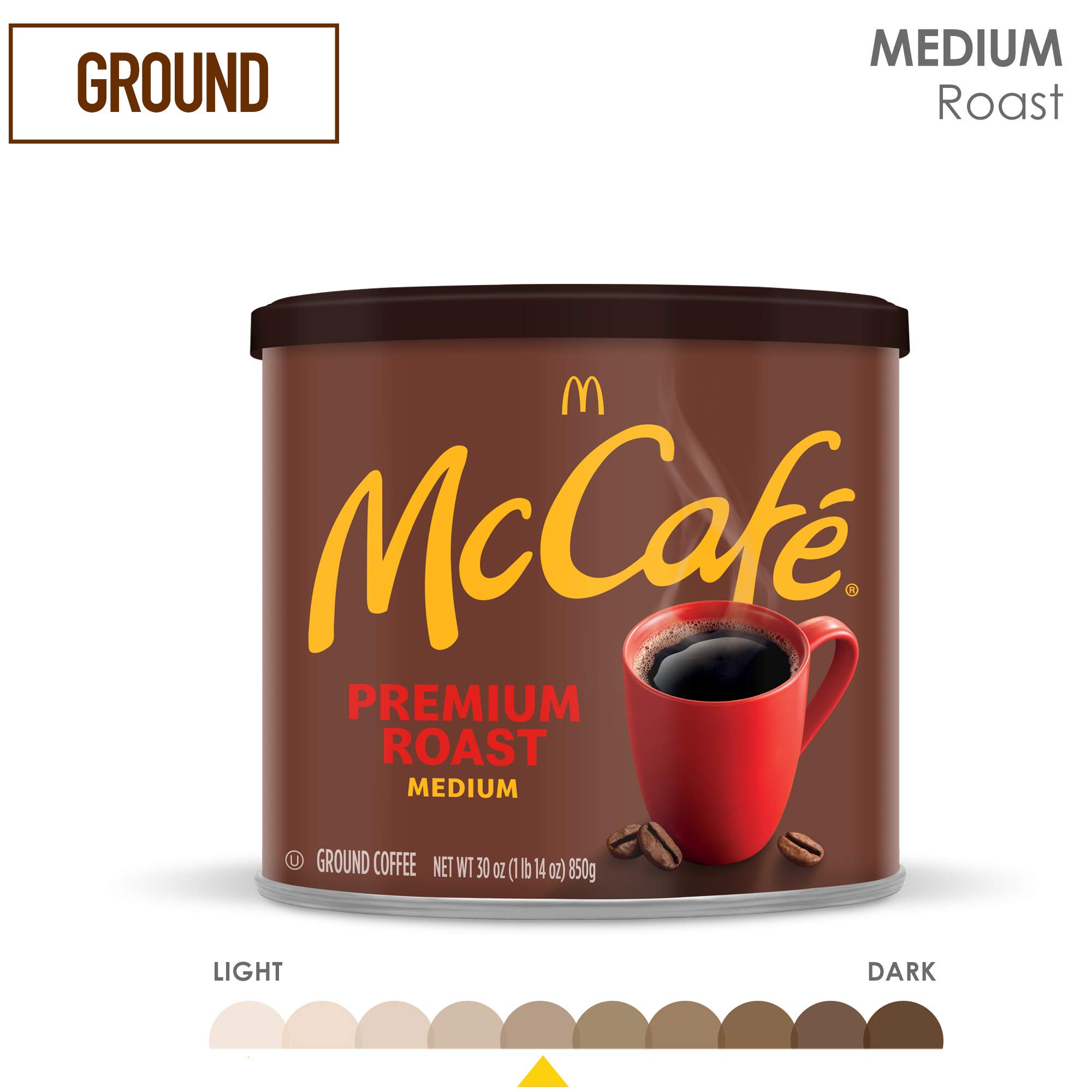 McCafe Premium Roast, Medium Roast Ground Coffee, 30 oz Canister - Image 5