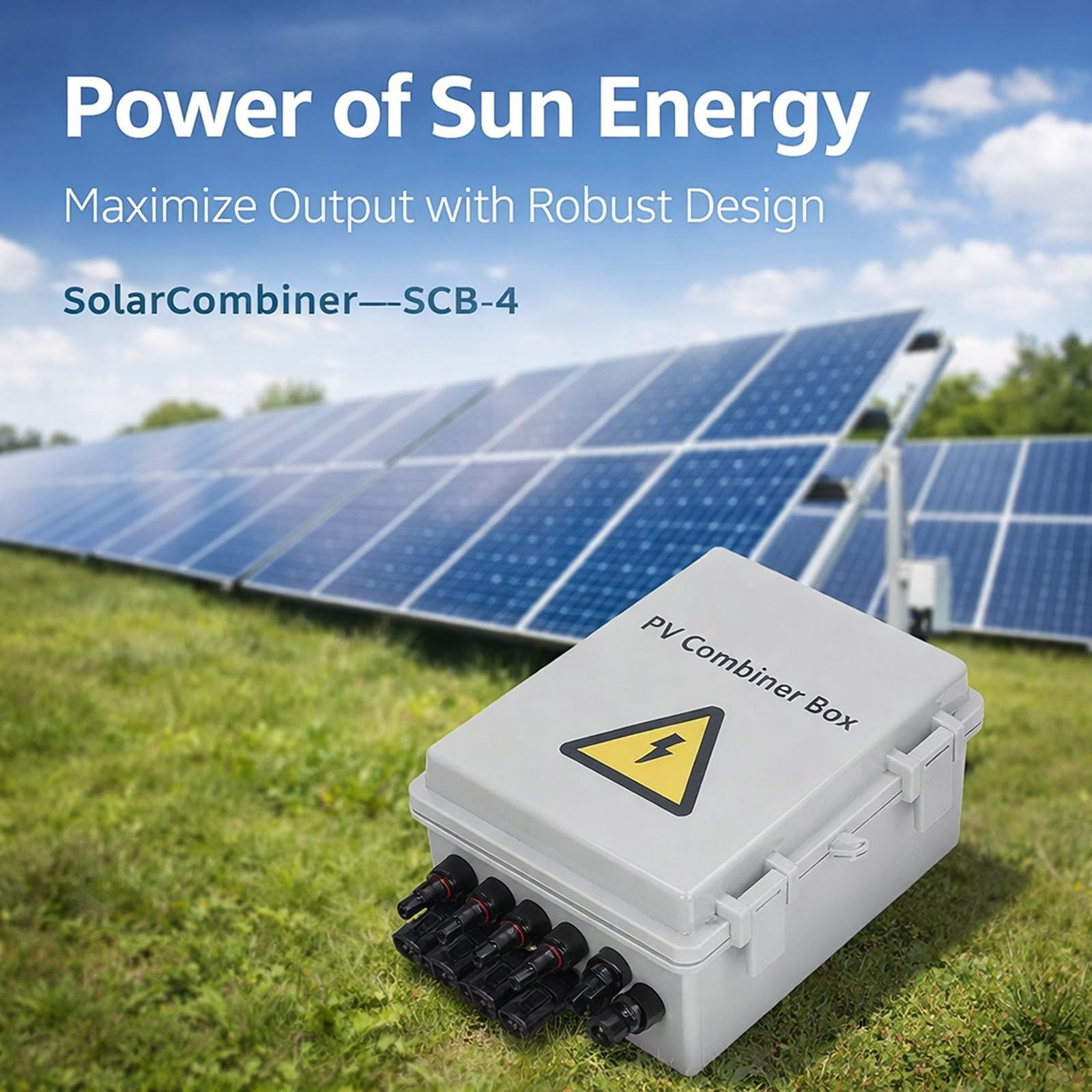 Pv Combiner Box Metall, Solar Combiner Box Für 4 Module 2 String 1000V Dc, Sicherungsautomat 32A - Überspannungsschutz, Trennschalter, Für Photovoltaik Anlage Und Fi GAK Anschlusskasten