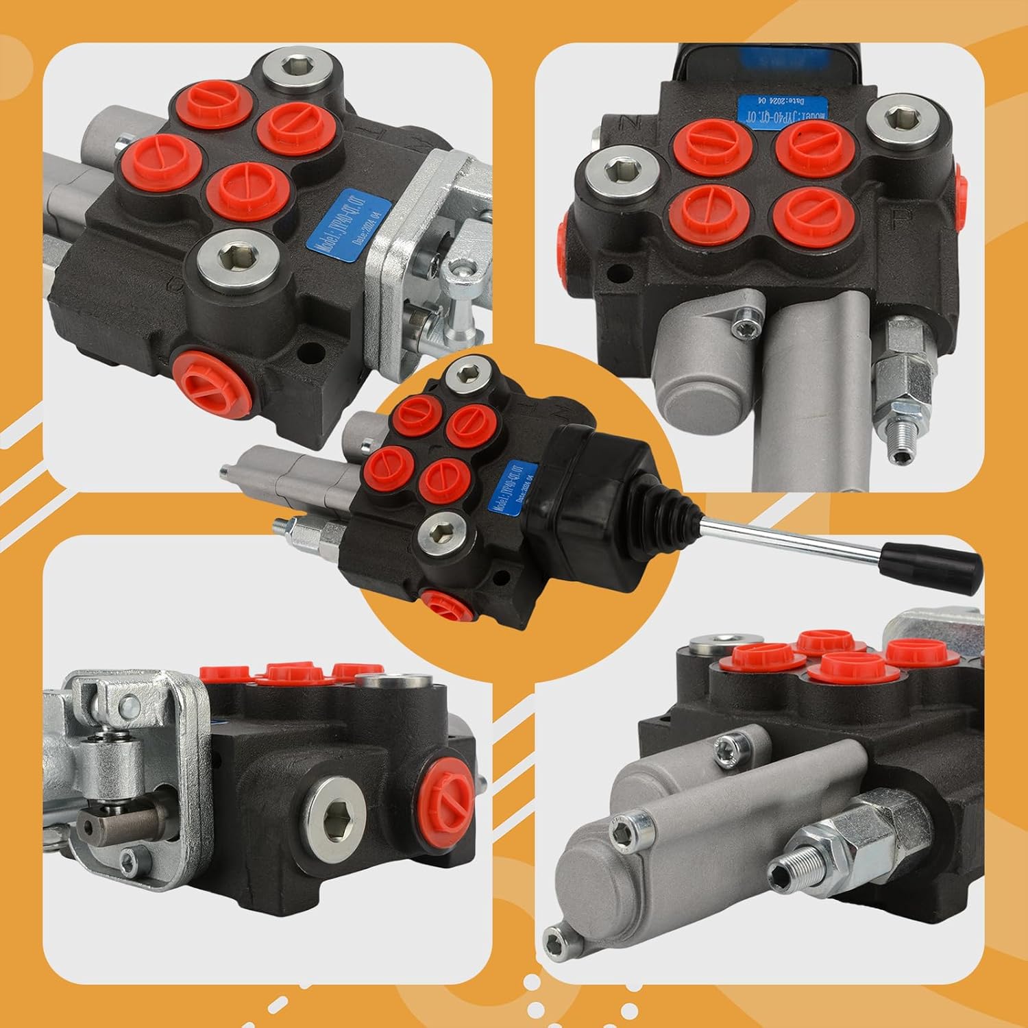 ‎JAHEZYAN Hydraulic Control Valve with Float, 2 Spool 11GPM Hydraulic Directional Valve for Log Splitters, Tractors Loaders