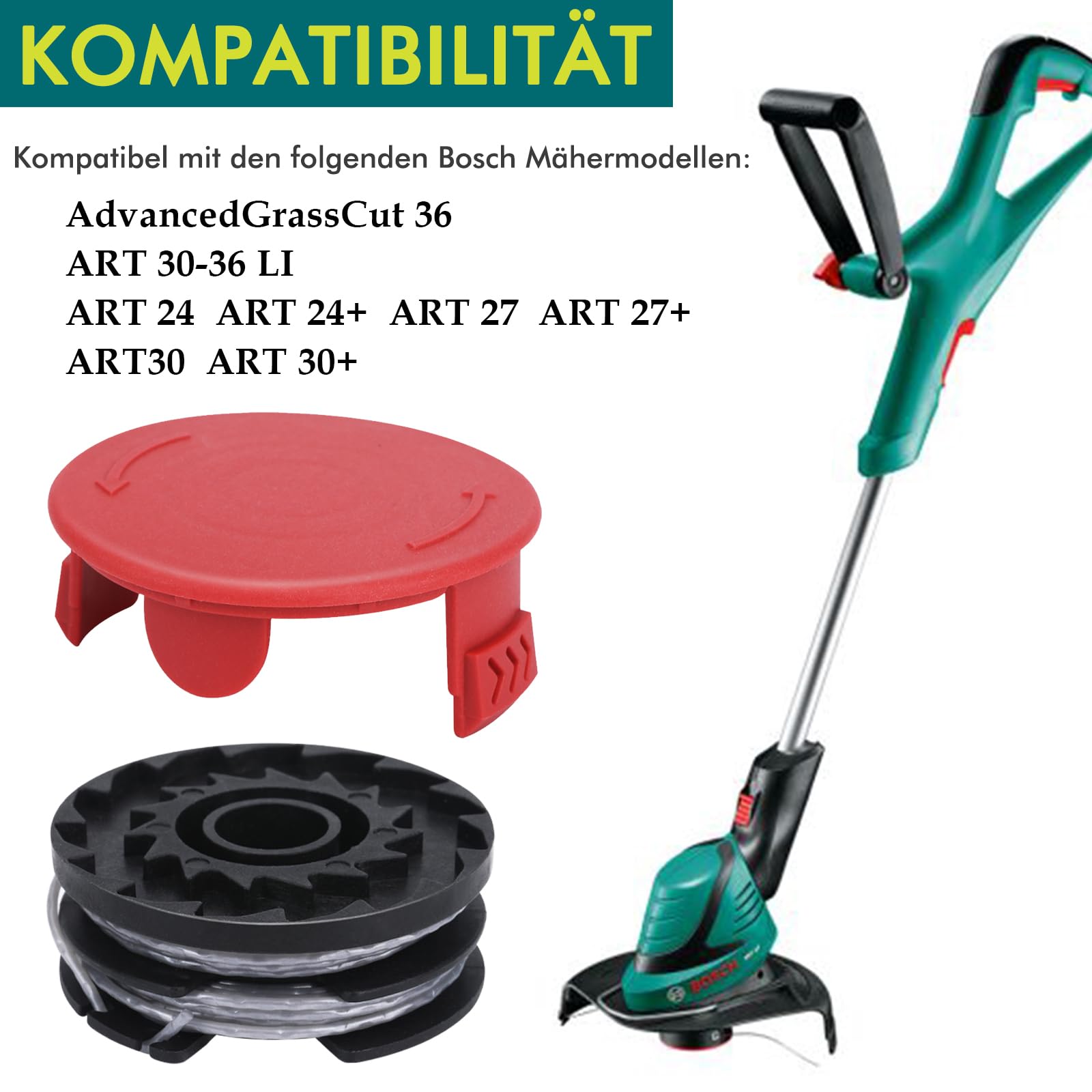 Bobine Fil Coupe Bordure, 6Pcs 1,66 Mm 4 M Bobine De Rechange