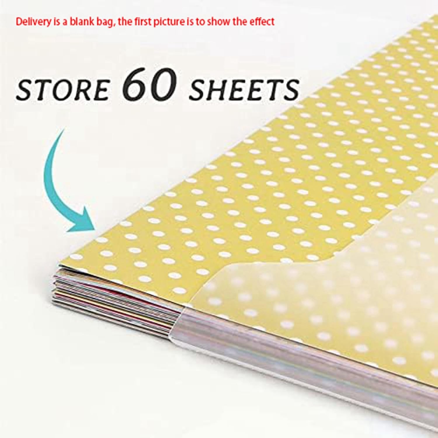 Scrapbook Paper Storage Organizer with 120 Sticky Index Tabs, 20 Pack Plastic Paper Storage Bag for Holding Paper File
