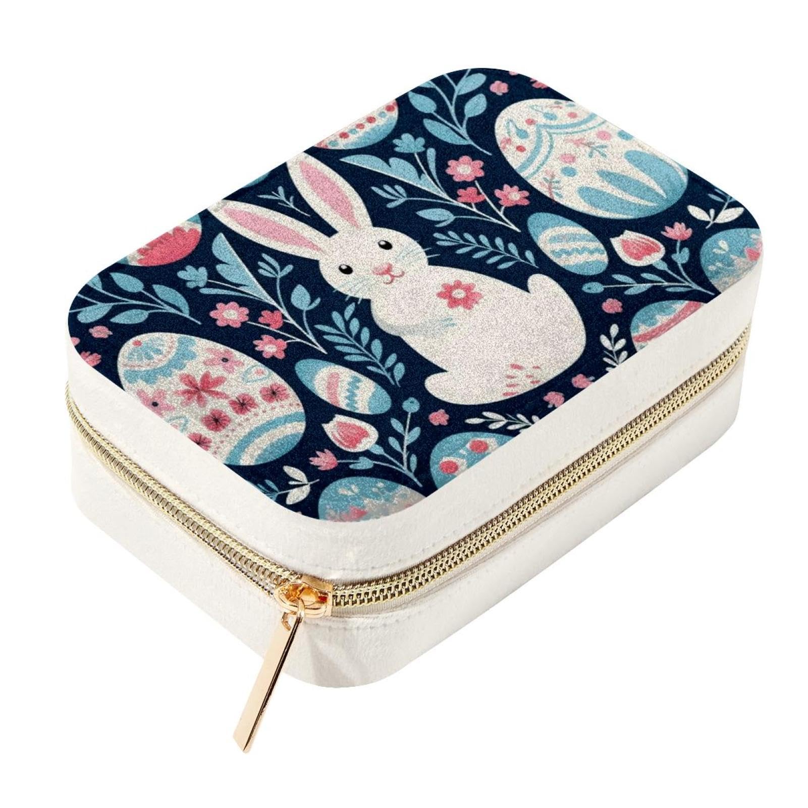 Organisateur de boucles d'oreilles en velours, étui de voyage zippé pour bijoux