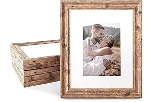 TWING Syntrific 8x10 Picture Frame Set of 6, A Quaint Walnut Haven...