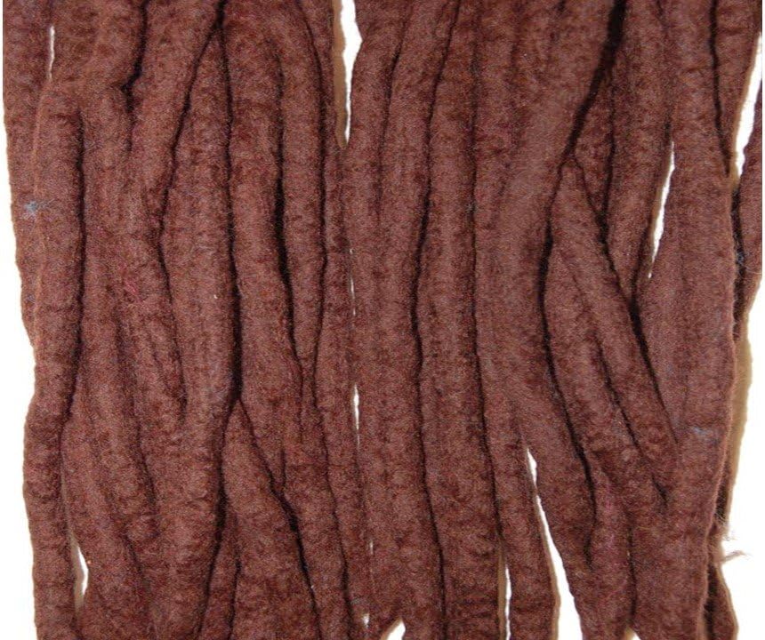 Dark Brown Wool Dreadlocks - Double ended DE merino wool dreads