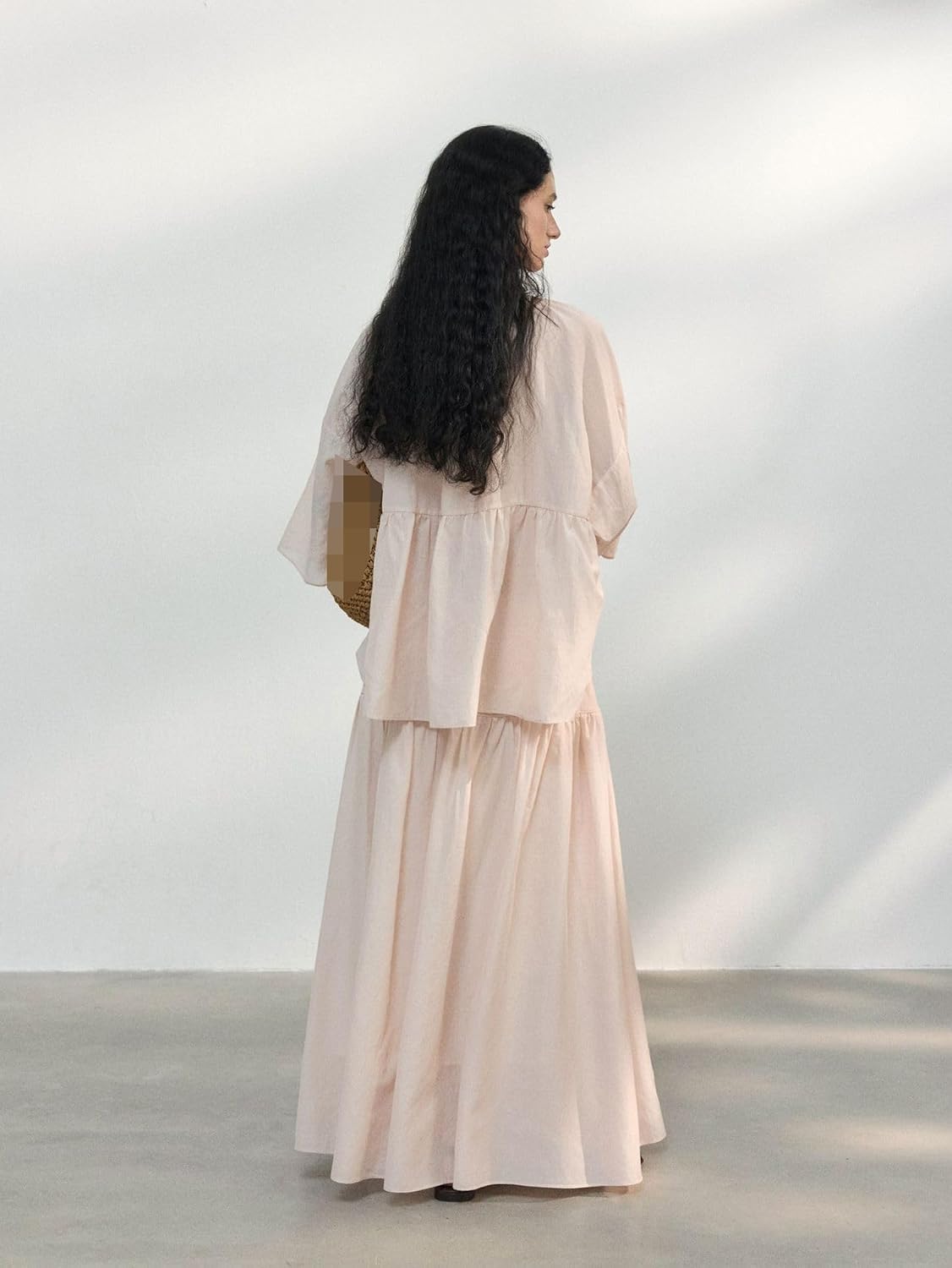 Summer A Line Skirt Retro Casual Long Midi Skirt