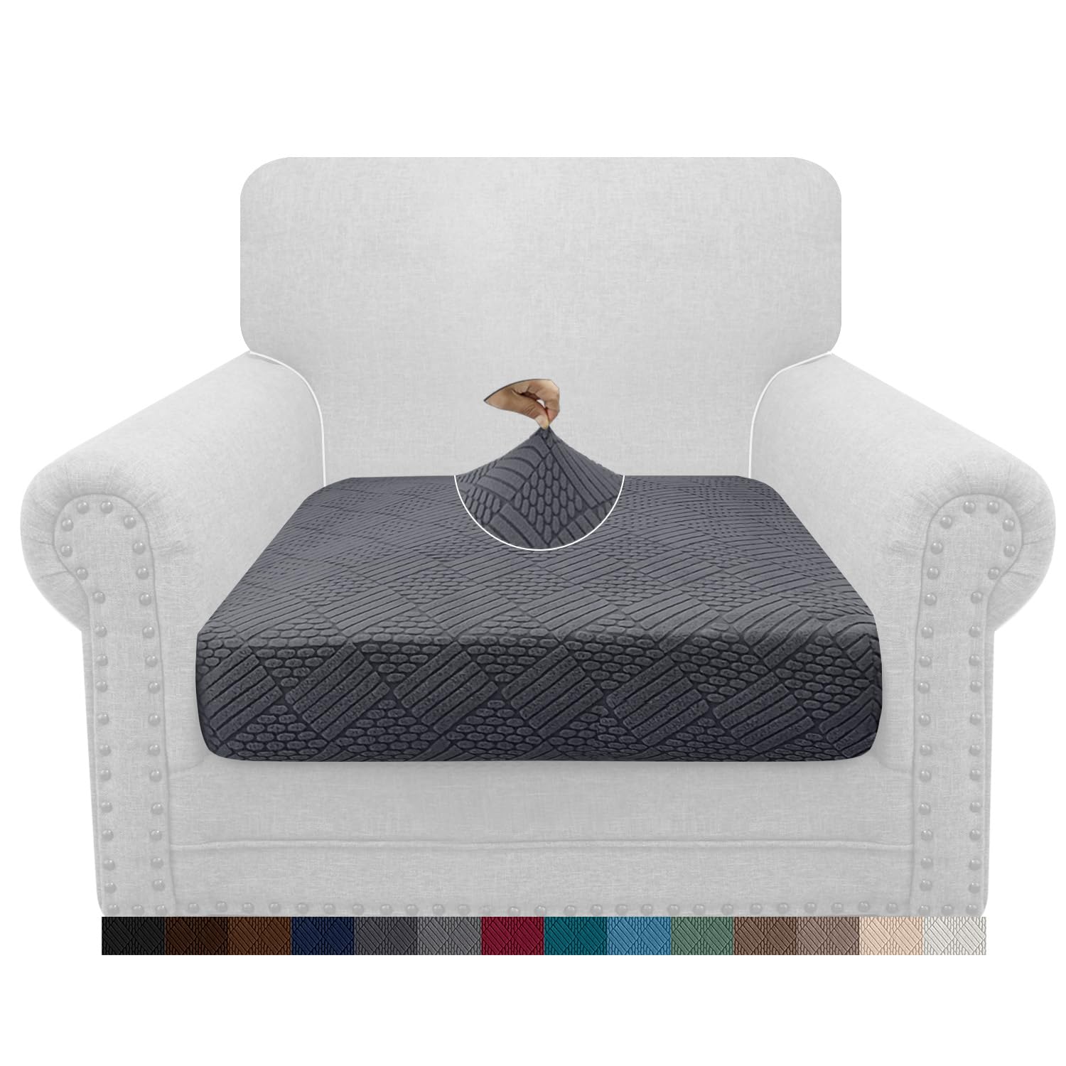 Funda de cojín para silla elástica de jacquard grueso: máxima durabilidad para el hogar