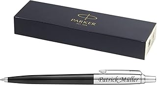 Esclusivo Parker Penna a Sfera Modello Jotter Nero Incl. Incisione Incisione Laser Inciso Nuovo