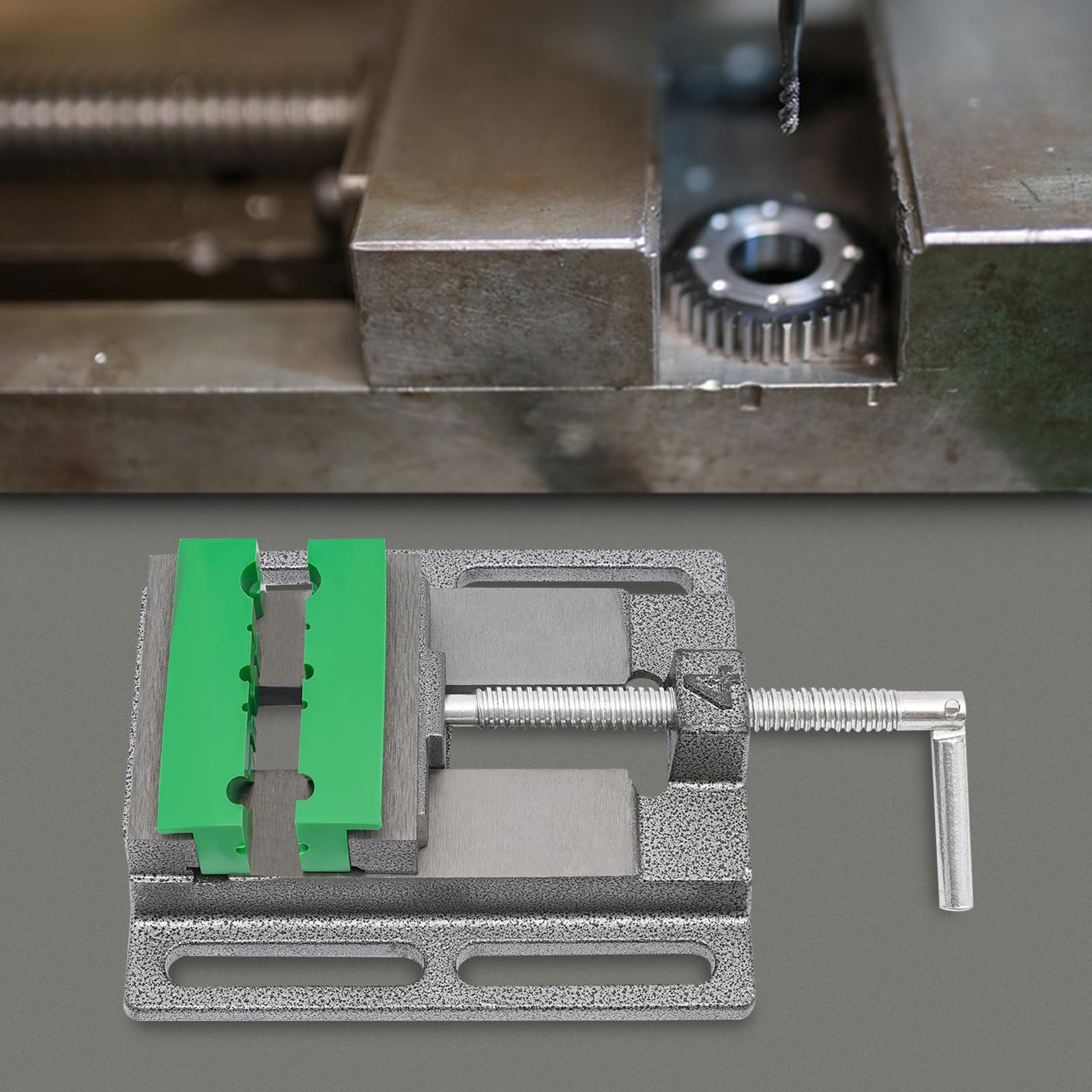 Imadło do wiertarki z magnetycznymi podkładkami imadła, szerokość szczęk 100 mm, imadło do stołu warsztatowego, wysoka stabilność, wysoka wydajność, imadło zaciskowe do warsztatu
