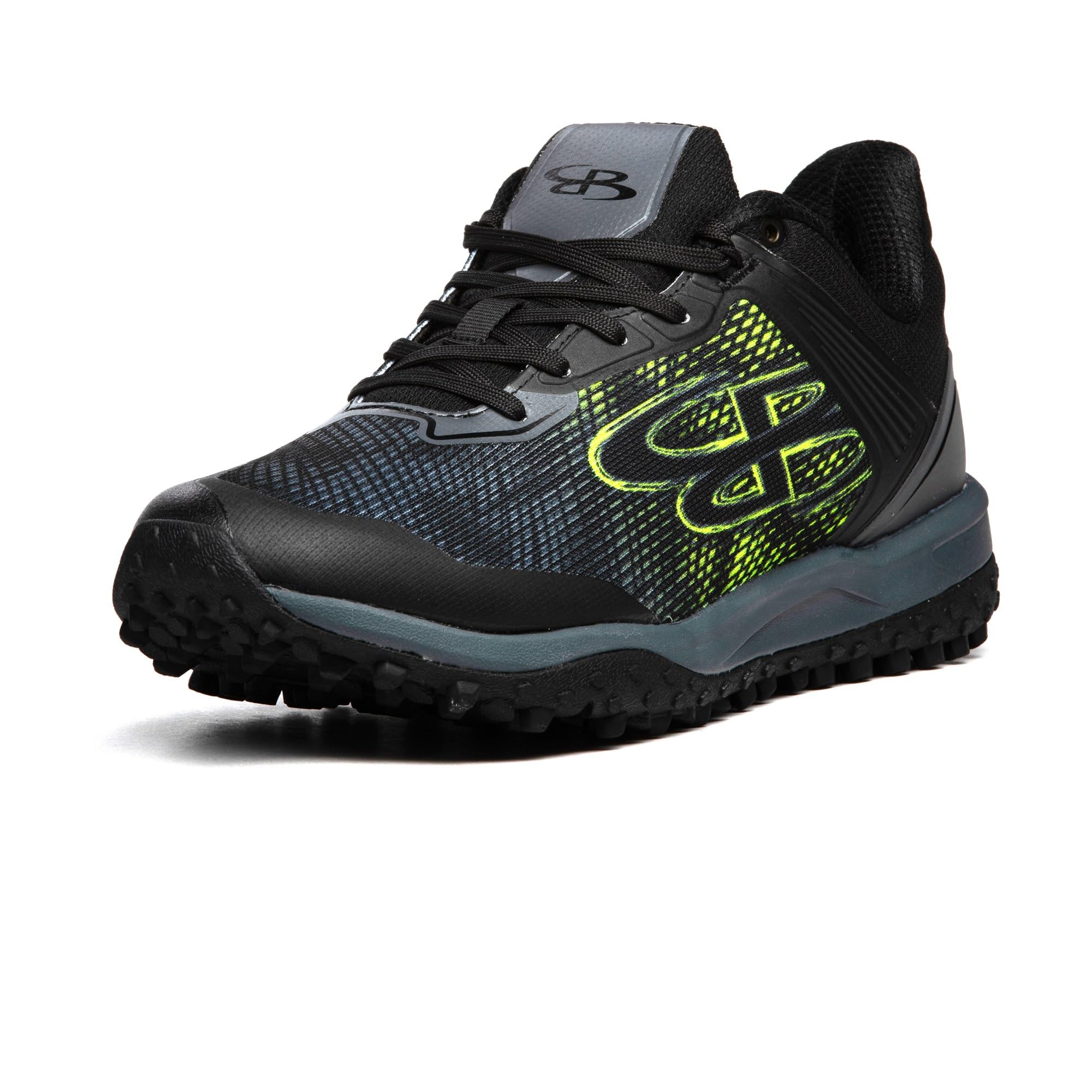 Boombah Viper Men's Shadow Turf Black/Charcoal/Twitch - Size 12