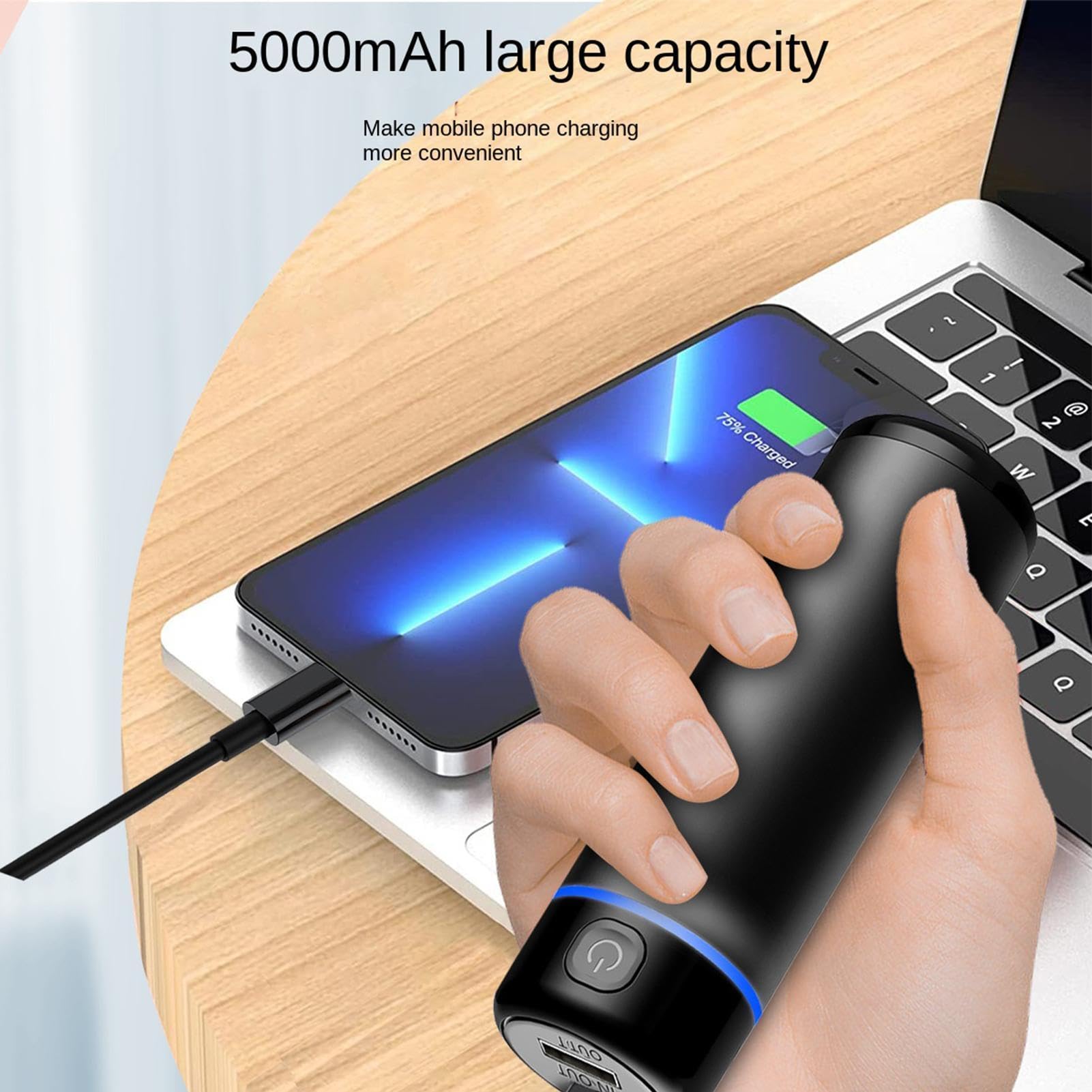 Scaldamani Elettrico Batteria Esterna Ricaricabile Portatile 4500 mAh | 2 In 1 Scaldamani 2 Pezzi Per Uomini e Donne Tempo Freddo Campeggio Escursionismo Esterno Interno